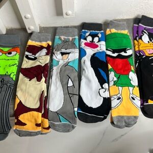 Men's Cartoon Anime Character Funny Novelty Cute Colorful Crew Socks
